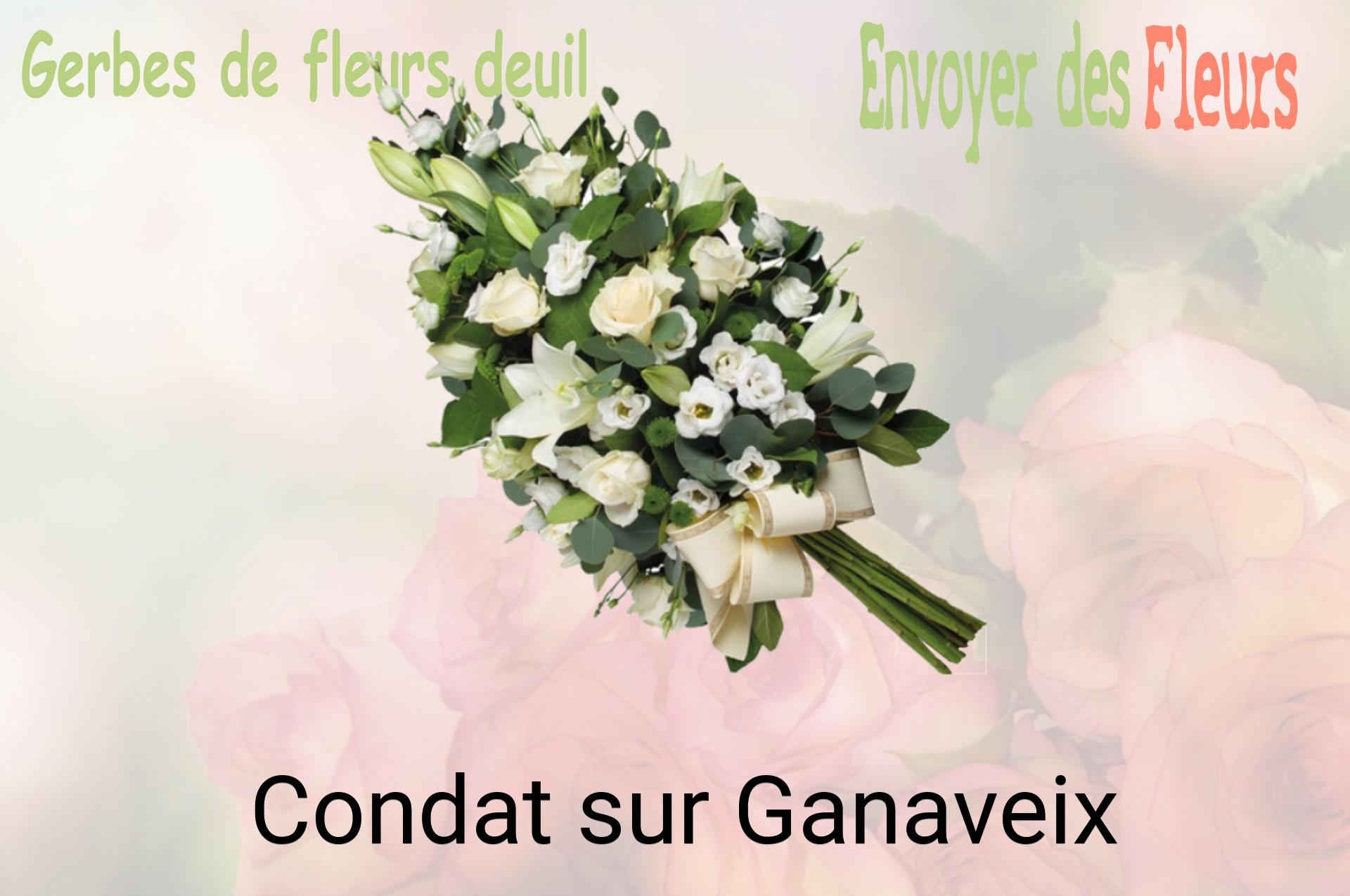 Gerbe de fleurs de deuil livrée à Condat-sur-Ganaveix